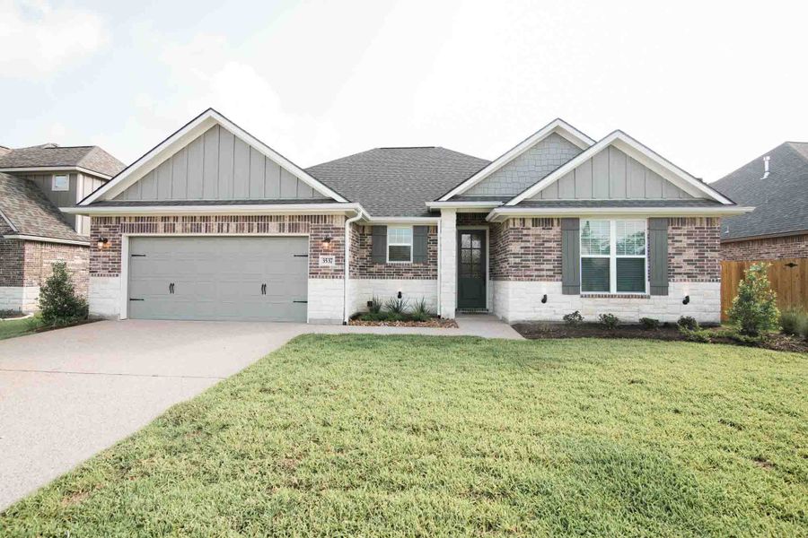 Representative exterior photo of a completed home built from the The Ashley by Reece Homes in Oakmont, Bryan, TX (Image 2).