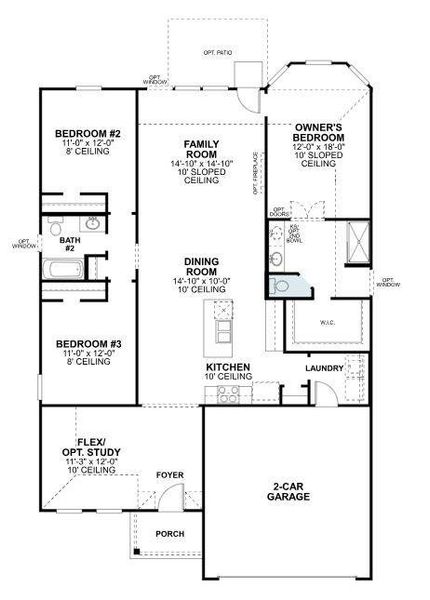 2D floor plan layout of this home in Verandah, Royse City, TX (Image 4).