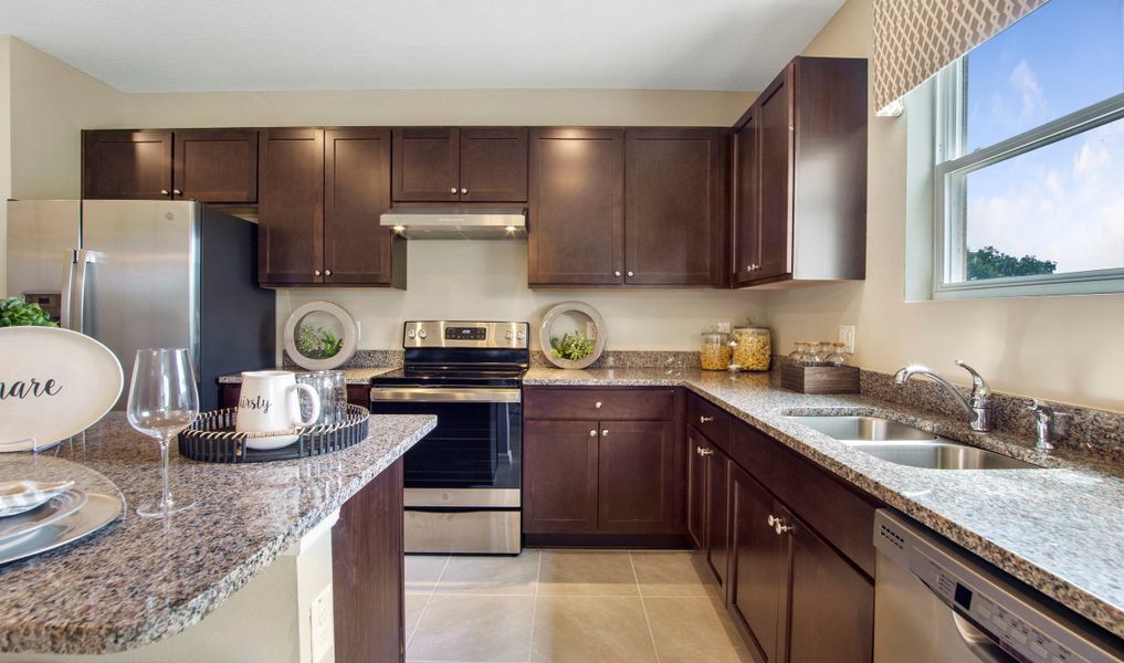 Sun-lit kitchen