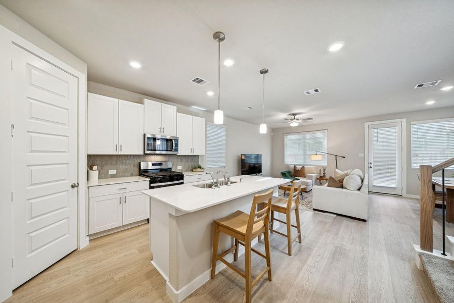 Furnished interior view inside a new home in Spring Brook Village - City Series, Houston (Image 11).