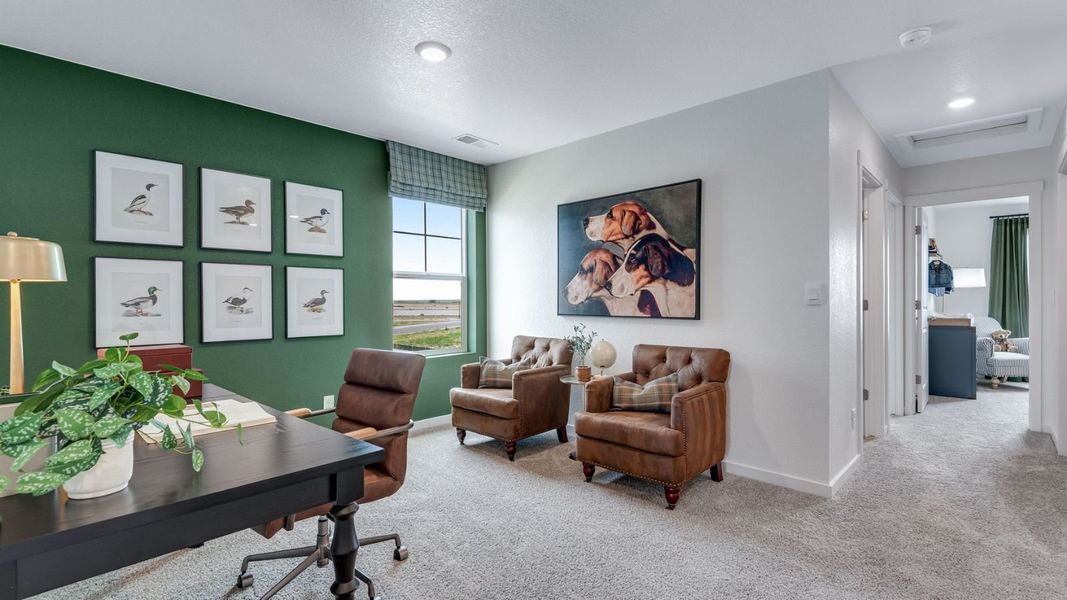 Furnished interior view inside a new home in Vista Meadows, Fort Lupton (Image 11). Furnished interior view inside a new home in Vista Meadows, Fort Lupton (Image 11).
