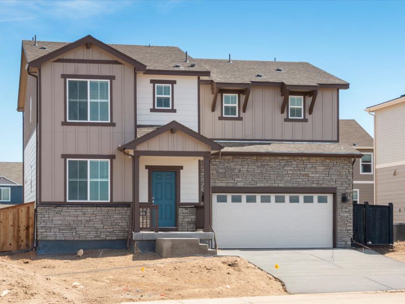 The Monarch Floorplan exterior image taken at a Meritage Homes community in Greeley, CO