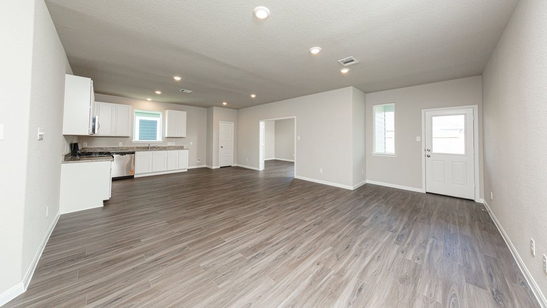 Family Room, Dining Area, Kitchen, and Flex Room