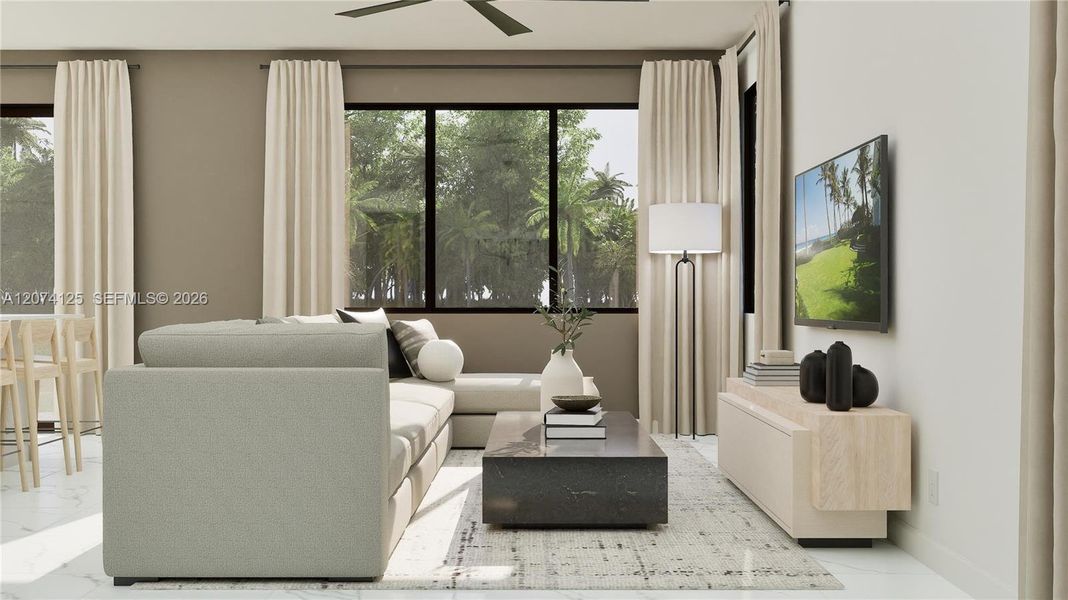 Furnished interior view inside a new home in Solterra, Sunrise (Image 14). Furnished interior view inside a new home in Solterra, Sunrise (Image 14).