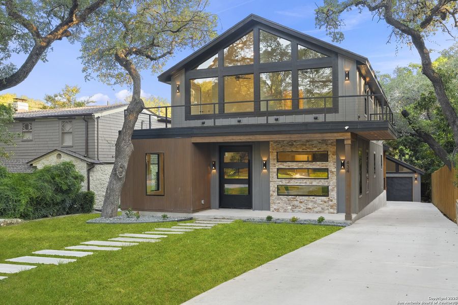 Front exterior of a new home in , Alamo Heights, TX, highlighting curb appeal (Image 2). Front exterior of a new home in , Alamo Heights, TX, highlighting curb appeal (Image 2).