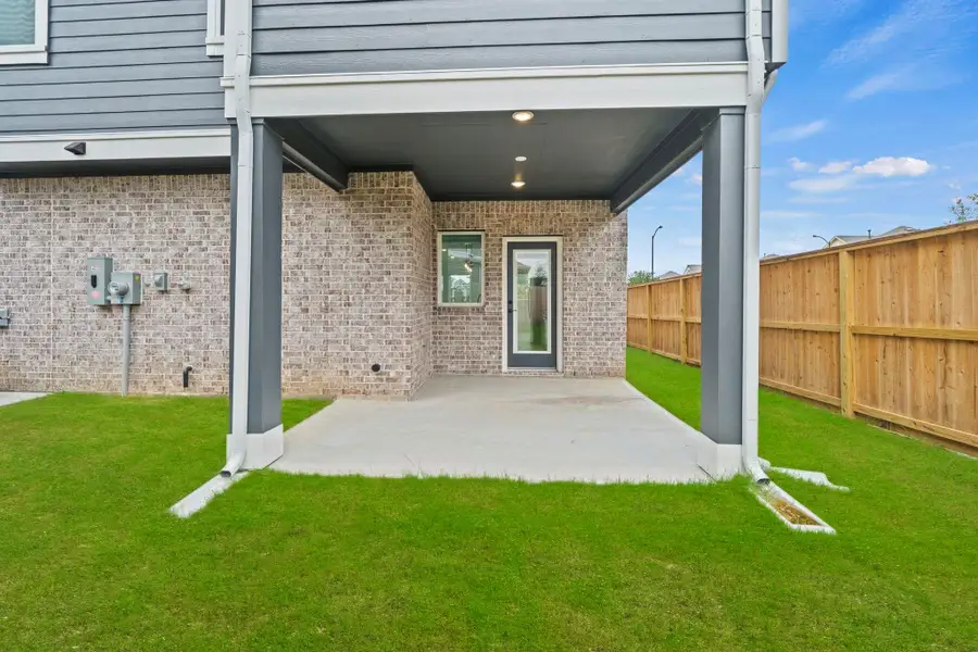 Exterior details and patio area of a home in , Katy (Image 3). Exterior details and patio area of a home in , Katy (Image 3).