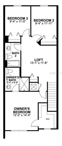 2D floor plan layout of this home in Tyson Ranch, Orlando, FL (Image 4). 2D floor plan layout of this home in Tyson Ranch, Orlando, FL (Image 4).