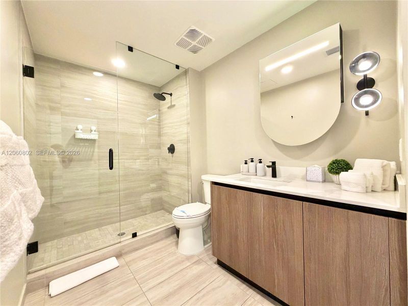 Furnished interior view inside a new home in , Miami Beach (Image 6). Furnished interior view inside a new home in , Miami Beach (Image 6).