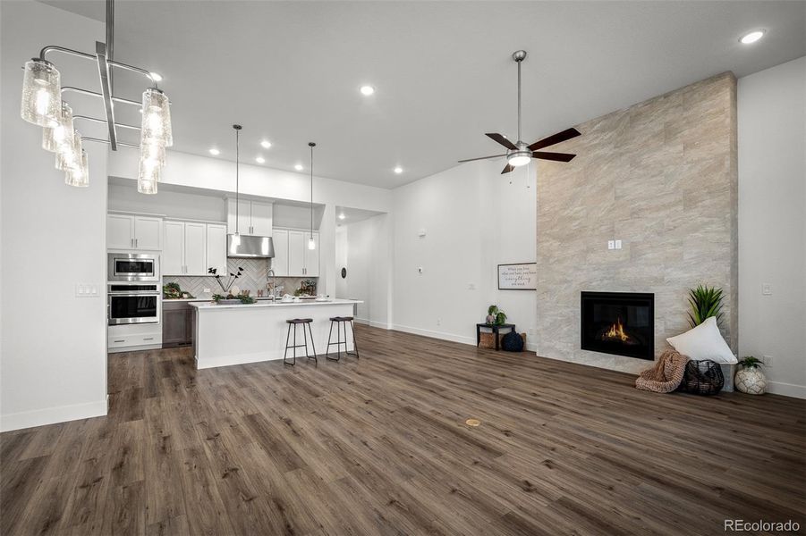 Furnished interior view inside a new home in Cloverleaf - Pinnacle Collection, Monument (Image 4).