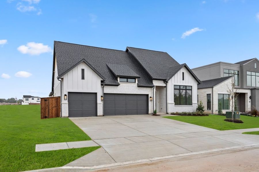 Front exterior of a new home in Heath Golf and Yacht Club, Heath, TX, highlighting curb appeal (Image 34).
