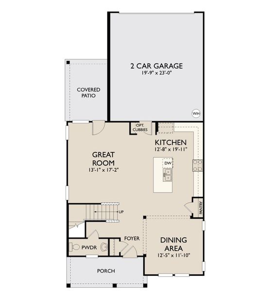 2D floor plan layout for the Stones River by Ashton Woods in Promenade at Clari Park, Murfreesboro, TN (Image 3).