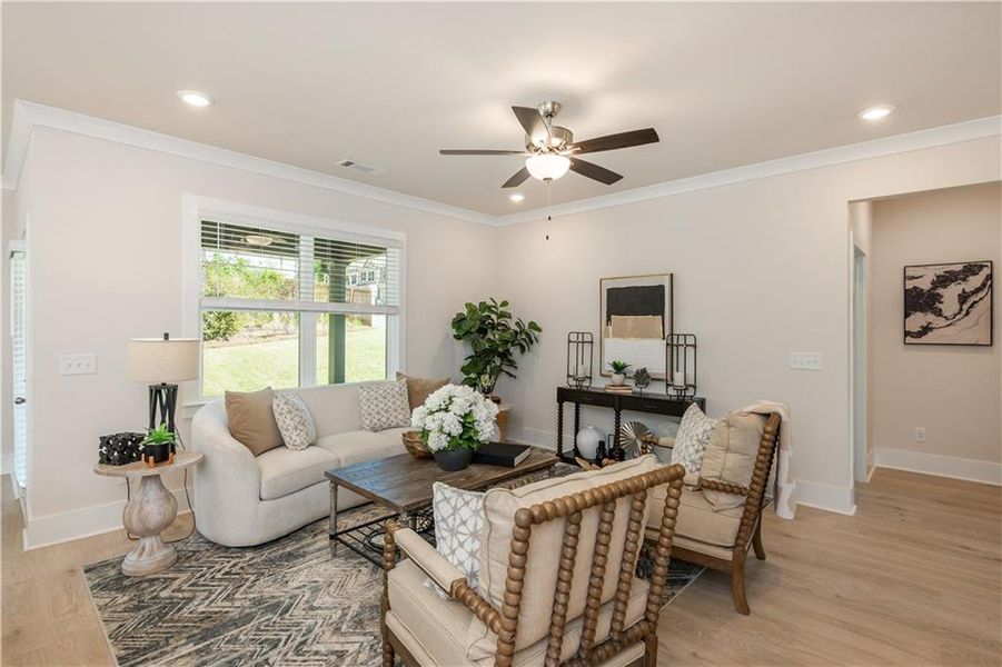 Furnished interior view inside a new home in , Flowery Branch (Image 48).