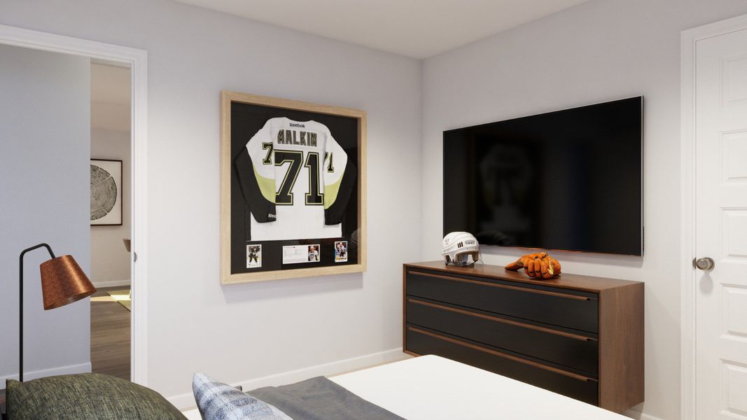 Representative furnished interior of a home built from the The Wildflower by Legend Homes in Granger Pines, Conroe (Image 18).