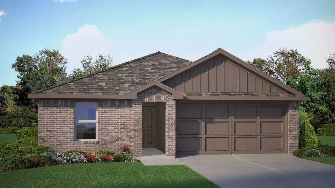 Representative exterior photo of a completed home built from the Baylor by D.R. Horton in The Wells, Mineral Wells, TX (Image 2).