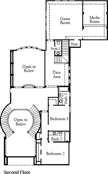 2D floor plan layout of this home in Harvest Green, Richmond, TX (Image 4).