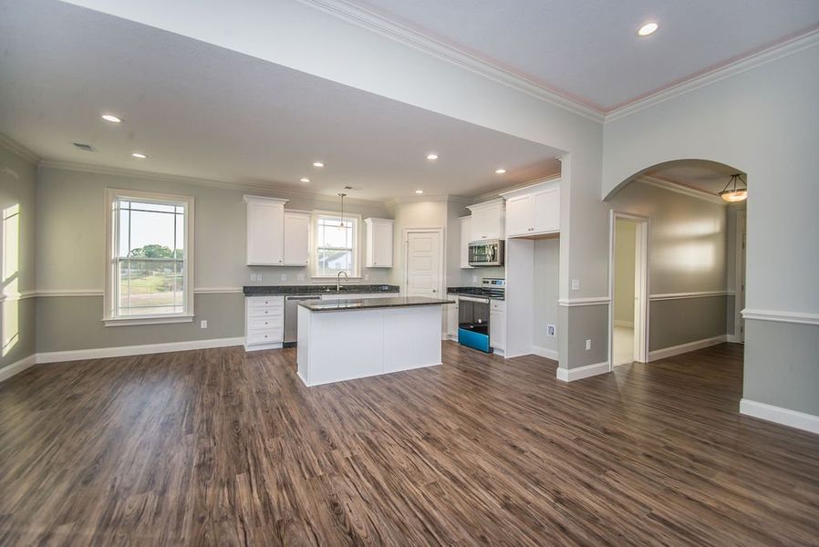 Representative furnished interior of a home built from the Mediterranean by Enchanted Homes in Messer Farms, Inman (Image 14).