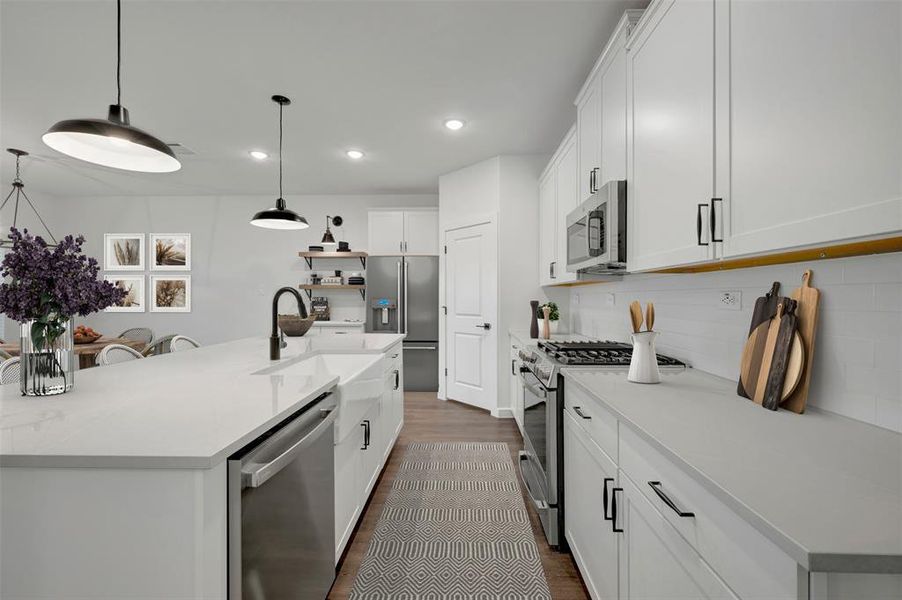 Furnished interior view inside a new home in Aspire at Reunion, Newark (Image 10).