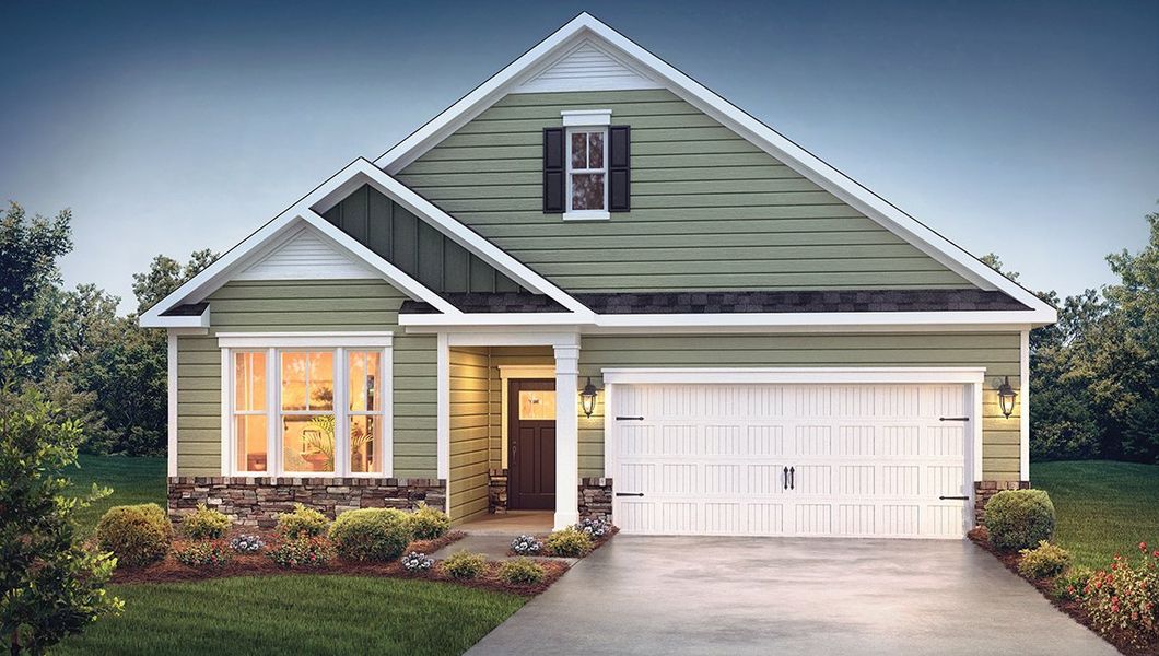 Representative exterior photo of a completed home built from the Clifton by D.R. Horton in The Villas at Pine Valley, Boiling Springs, SC (Image 17).