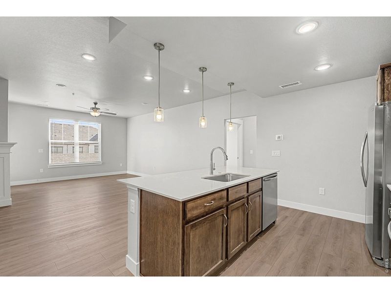 Furnished interior view inside a new home in Highlands at Fox Hill - The Flats, Longmont (Image 5).