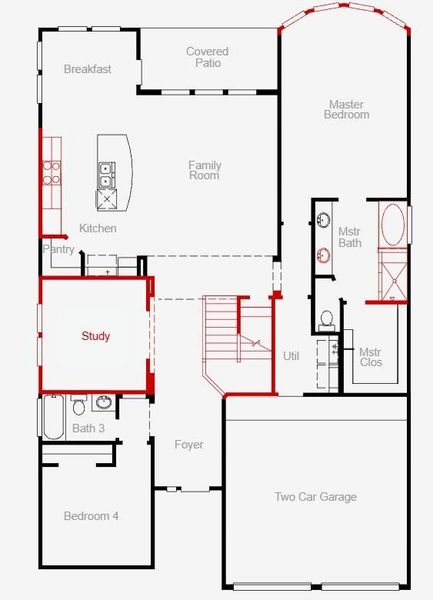 2D floor plan layout of this home in The Trails, New Caney, TX (Image 2). 2D floor plan layout of this home in The Trails, New Caney, TX (Image 2).