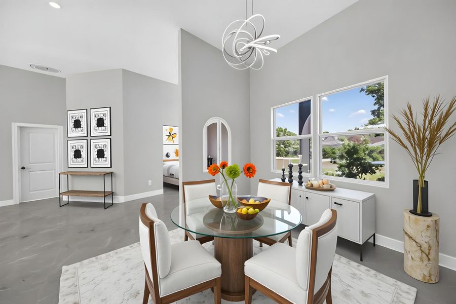Furnished interior view inside a new home in , The Acreage (Image 7). Furnished interior view inside a new home in , The Acreage (Image 7).
