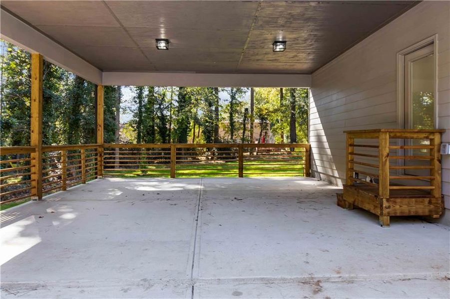 Exterior details and patio area of a home in , Atlanta (Image 15).