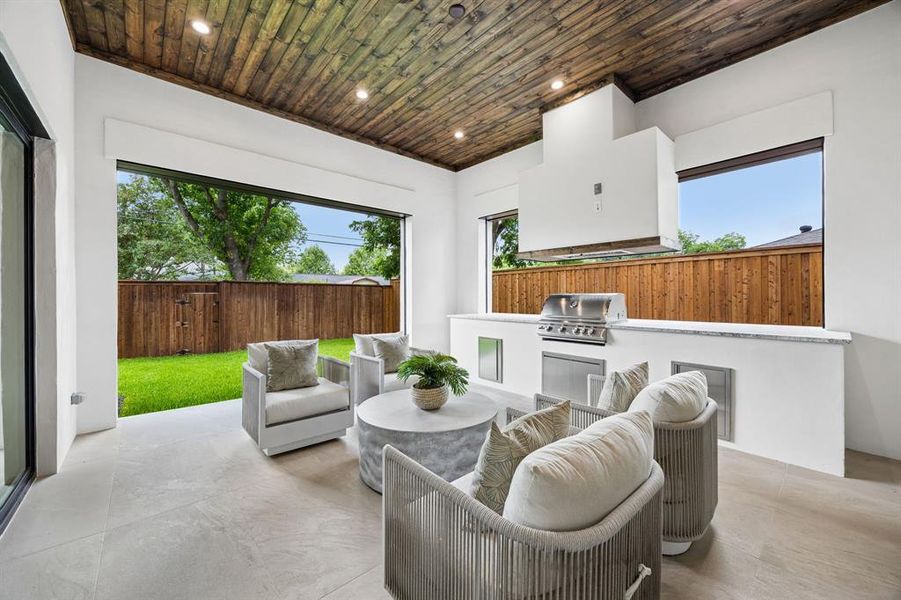 Exterior details and patio area of a home in , Dallas (Image 2). Exterior details and patio area of a home in , Dallas (Image 2).