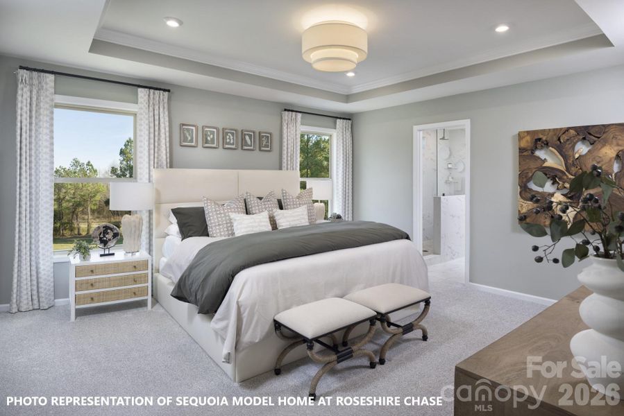 Primary Bedroom (Upper Level) - Photo is for representation purposes of floorplan only - colors, finishes, and options will vary