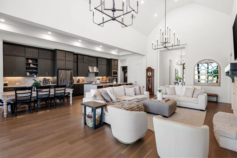 Furnished interior view inside a new home in Santa Rita Ranch, Liberty Hill (Image 11). Furnished interior view inside a new home in Santa Rita Ranch, Liberty Hill (Image 11).