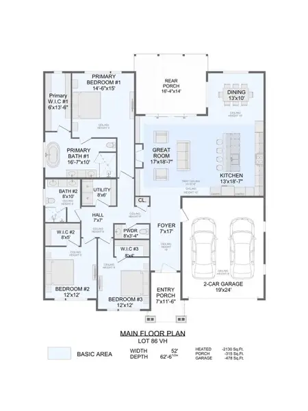 2D floor plan layout of this home in , Arden, NC (Image 4). 2D floor plan layout of this home in , Arden, NC (Image 4).