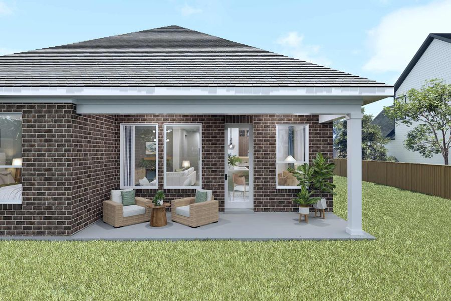 Representative exterior details of a home built from the The Cassia by David Weekley Homes in Brookewater - Terrace Collection, Rosenberg (Image 4).