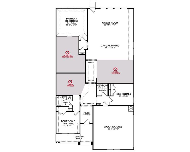 2D floor plan layout of this home in Timber Hollow, Magnolia, TX (Image 4). 2D floor plan layout of this home in Timber Hollow, Magnolia, TX (Image 4).
