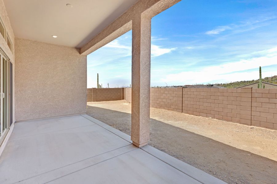 Exterior details and patio area of a home in Saguaro Reserve II, Marana (Image 3). Exterior details and patio area of a home in Saguaro Reserve II, Marana (Image 3).