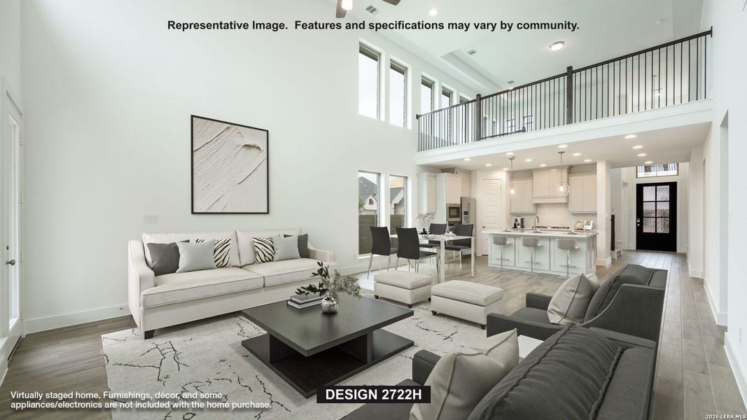 Furnished interior view inside a new home in The Parklands, Schertz (Image 4).