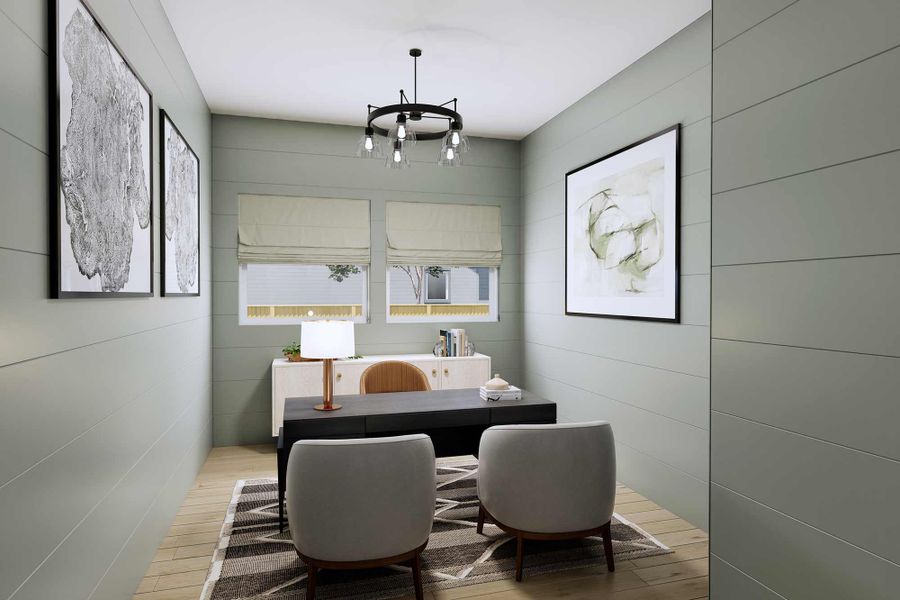 Representative furnished interior of a home built from the The Flower Mound by David Weekley Homes in Prairieland Village 60' Homesites, Cypress (Image 5). Representative furnished interior of a home built from the The Flower Mound by David Weekley Homes in Prairieland Village 60' Homesites, Cypress (Image 5).