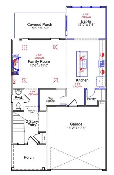 2D floor plan layout of this home in Six Oaks, Summerville, SC (Image 3).