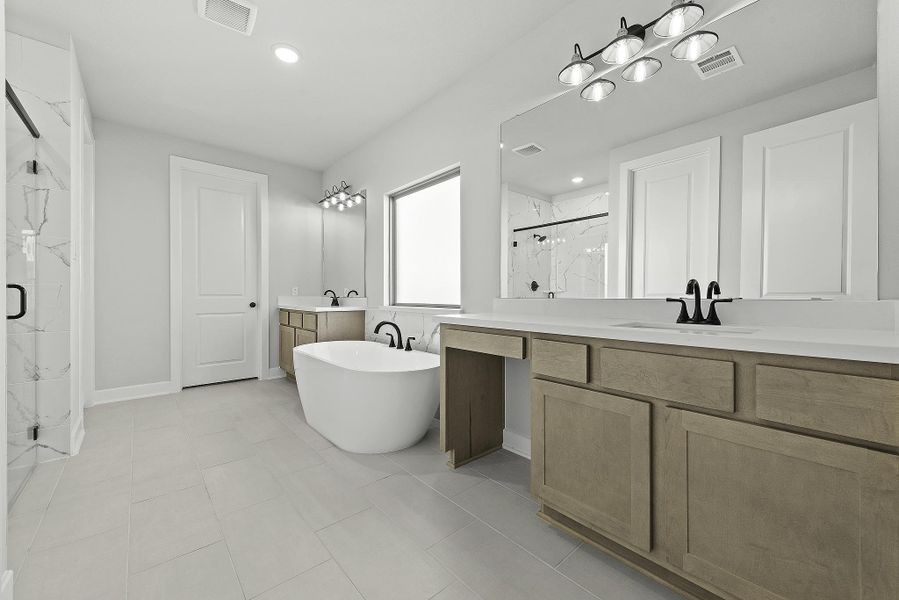 Furnished interior view inside a new home in Bridgeland, Cypress (Image 8). Furnished interior view inside a new home in Bridgeland, Cypress (Image 8).