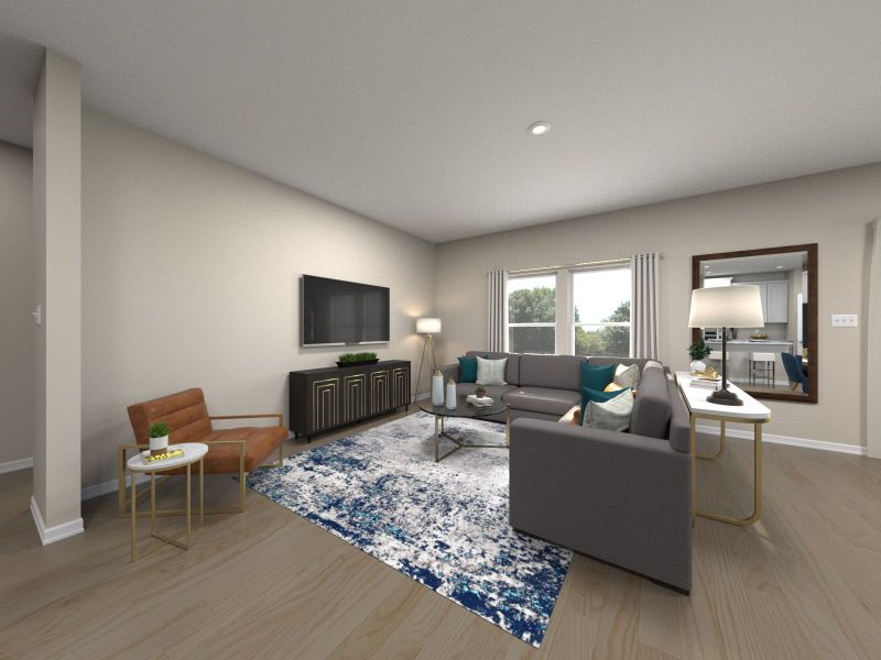 The Parker floorplan boasts a bright, spacious living space. The Parker floorplan boasts a bright, spacious living space.
