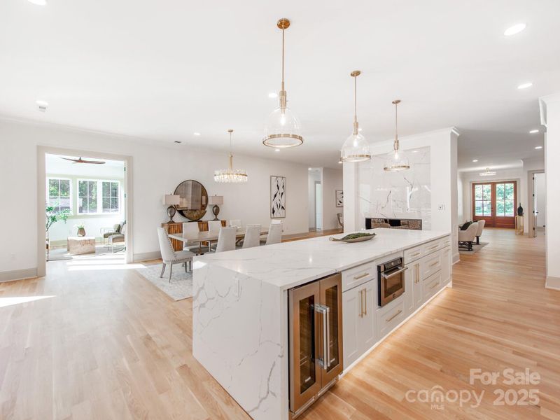 Built in Wine Cooler and Drawer Microwave