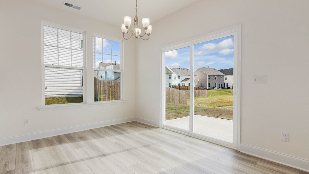 Furnished interior view inside a new home in The Grove at Neill's Pointe, Angier (Image 12).