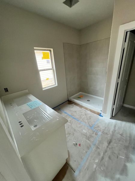 Primary Bath with Dual Vanities and Walk-in Shower Primary Bath with Dual Vanities and Walk-in Shower