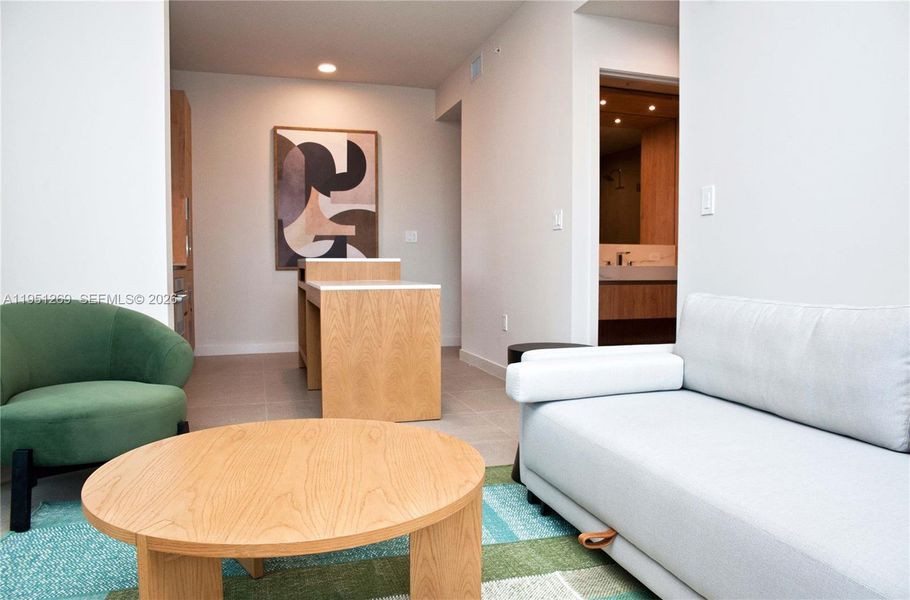 Furnished interior view inside a new home in , Miami (Image 15).