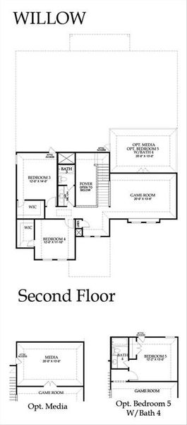 Willow Second Floor Plan