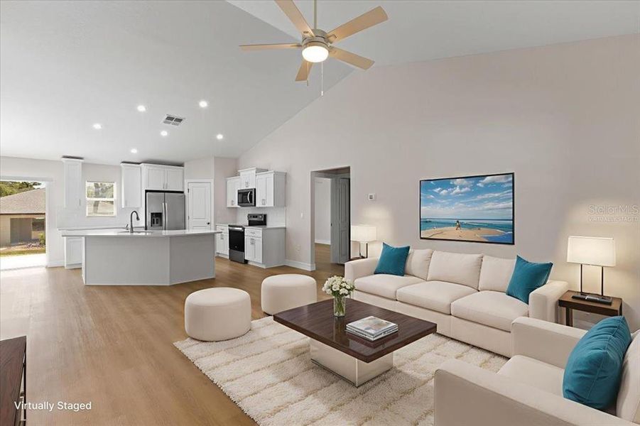 Furnished interior view inside a new home in , Citrus Springs (Image 17).