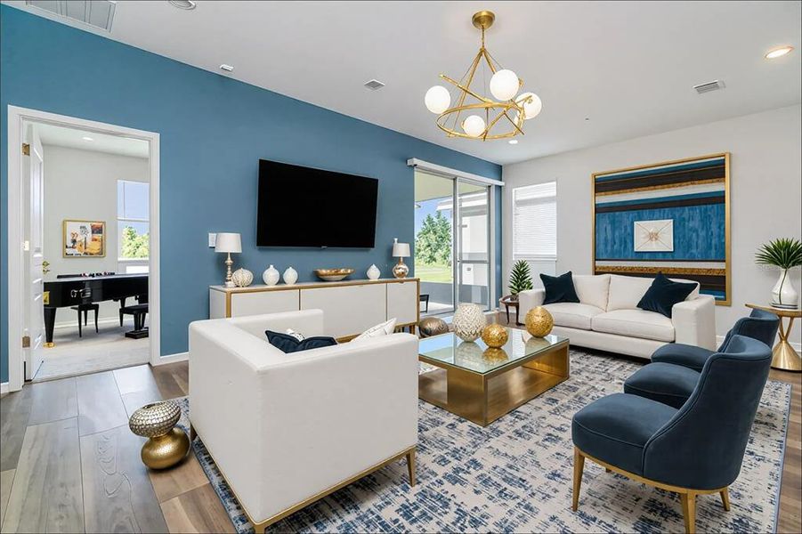 Furnished interior view inside a new home in , Clermont (Image 17).