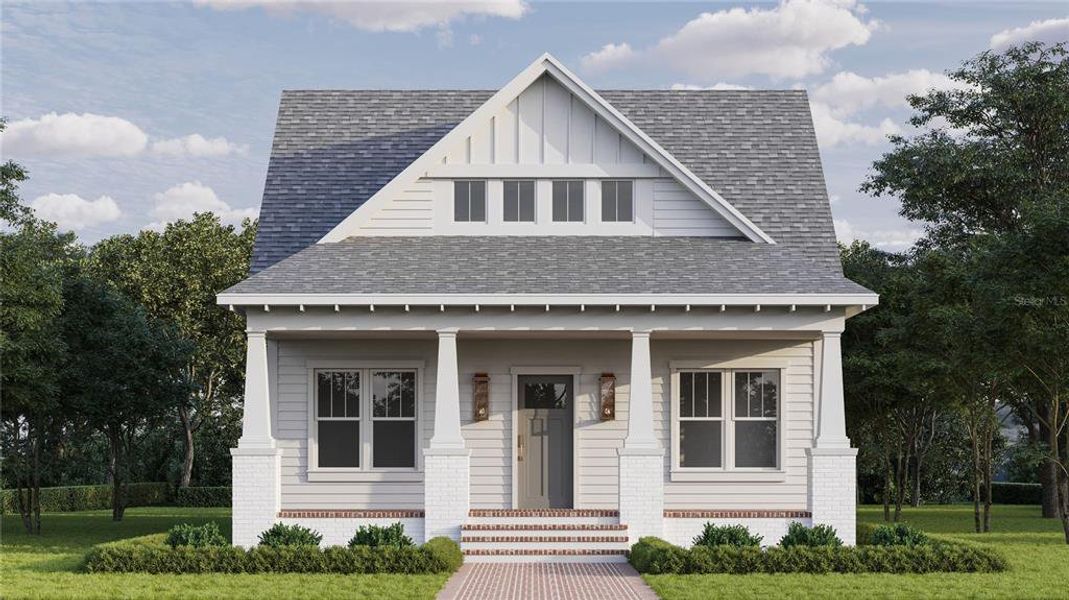 Front exterior of a new home in , St. Petersburg, FL, highlighting curb appeal (Image 1). Front exterior of a new home in , St. Petersburg, FL, highlighting curb appeal (Image 1).
