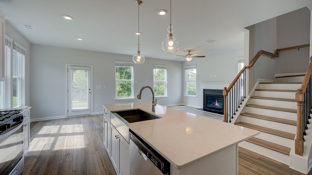 Representative furnished interior of a home built from the Kelsey by DRB Homes in Abbotts Crossing, Conyers (Image 10).
