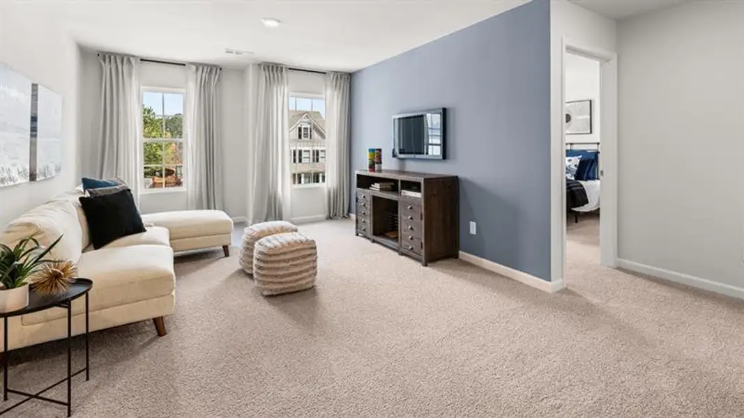 Furnished interior view inside a new home in Lost Creek, Dallas (Image 22).