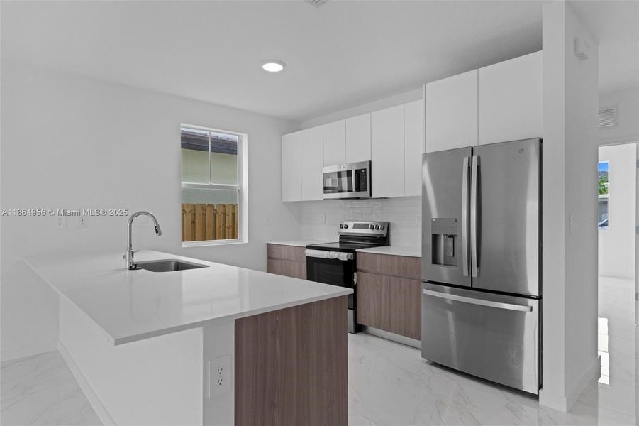 Furnished interior view inside a new home in , Miami (Image 11).