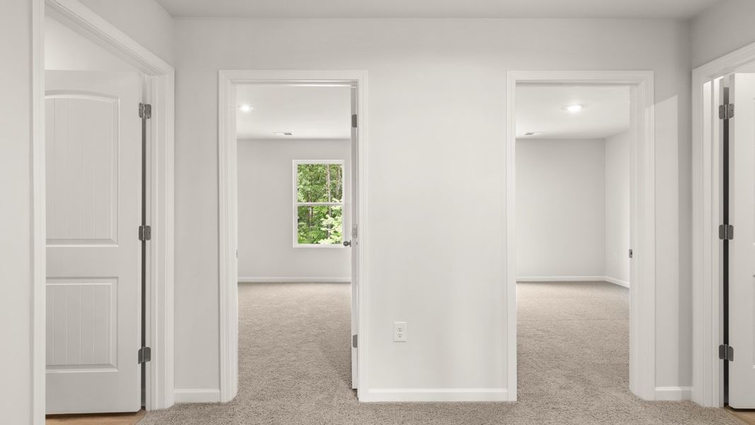 Representative unfurnished interior of a home built from the Salisbury by D.R. Horton in Oconee Overlook Townhomes, Gainesville (Image 18). Representative unfurnished interior of a home built from the Salisbury by D.R. Horton in Oconee Overlook Townhomes, Gainesville (Image 18).